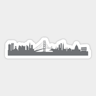 San Francisco in gray Sticker